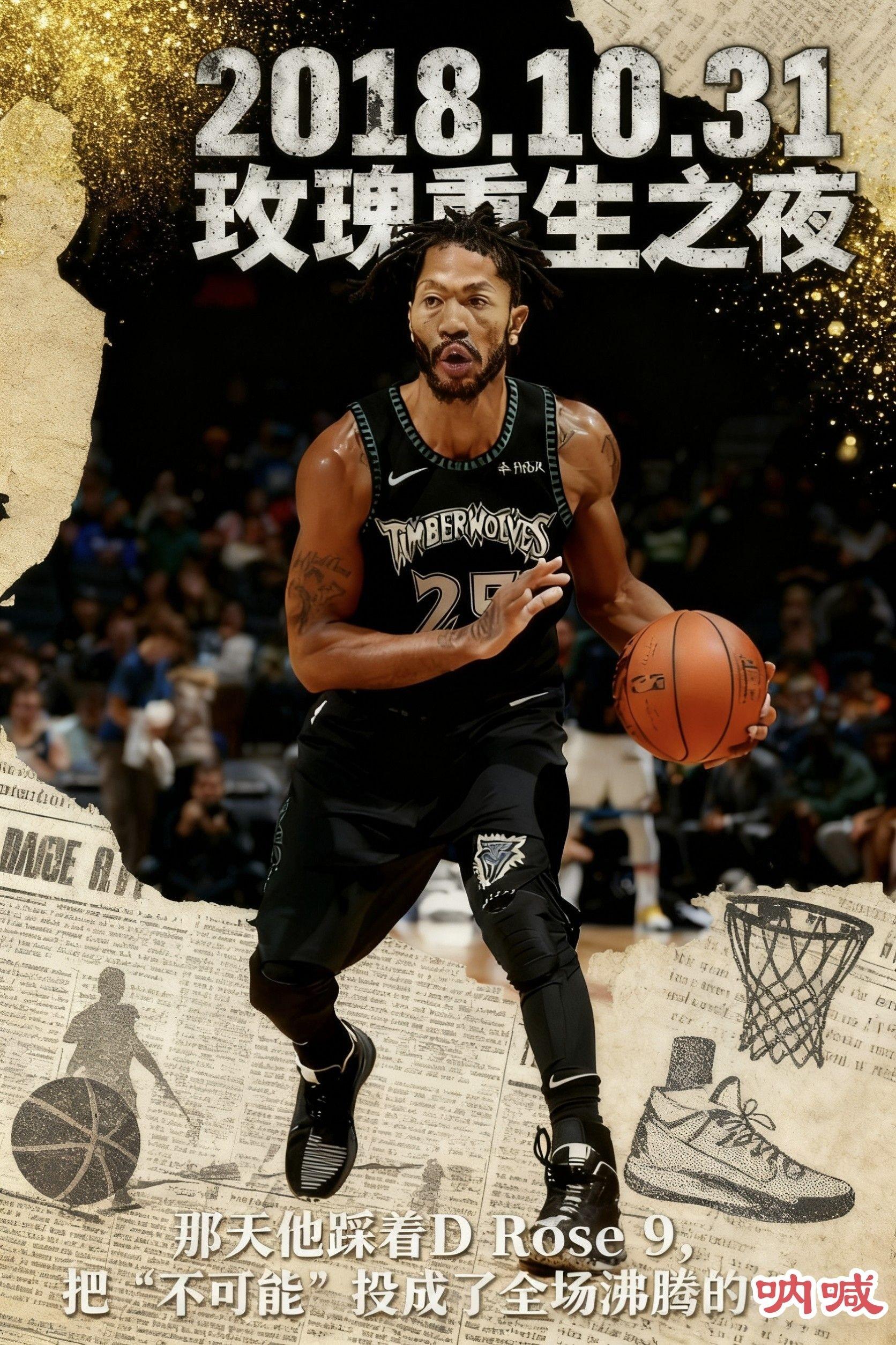 看罗斯穿这双D Rose 9砍50分,才懂这鞋为啥是“玫瑰重生”的印记